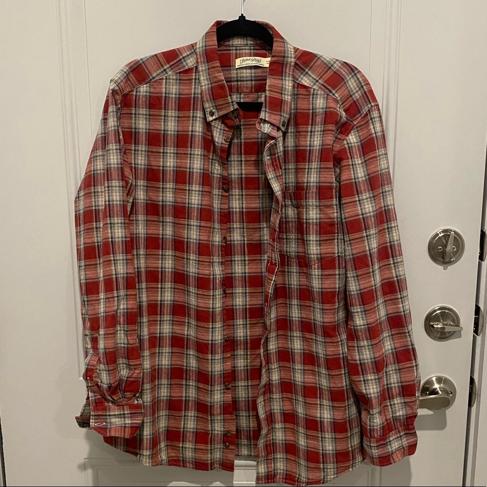 Faded glory plaid button up